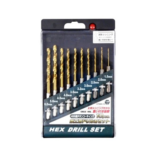 GTNDS−10 ドリル刃セット10本組