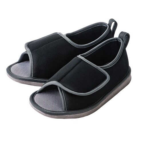 転倒予防シューズ つま先なし ブラック