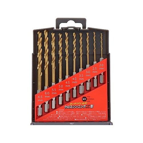 HCD−10 六角軸コバルトドリルセット