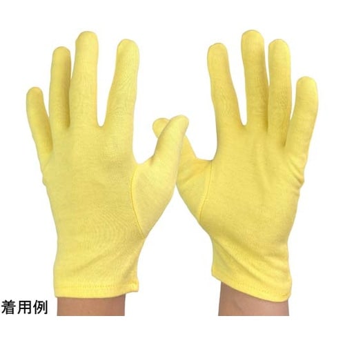 綿スムスマチ無し手袋 イエロー L 12