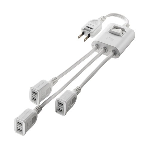 一括集中スイッチ付き電源延長コード 3個