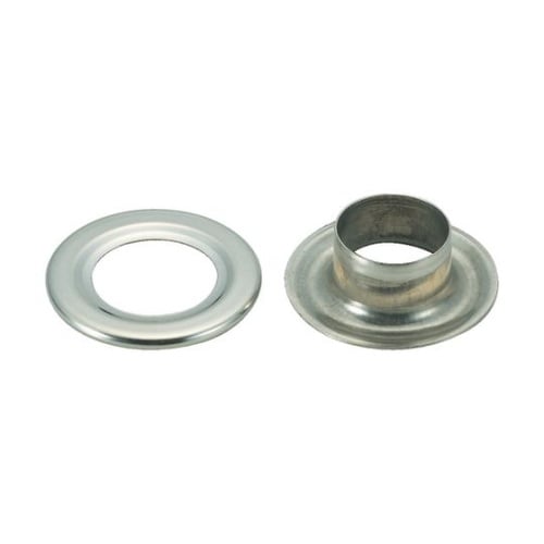 両面ハトメ 真鍮ニッケルメッキ 12mm