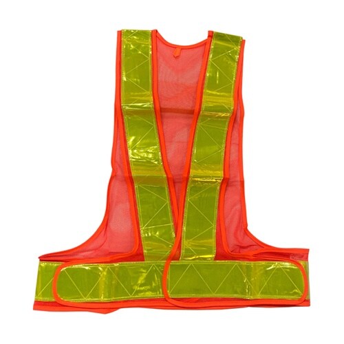 反射安全ベスト オレンジ×イエロー XL