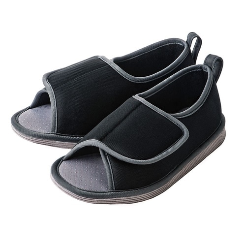 転倒予防シューズ つま先なし ブラック