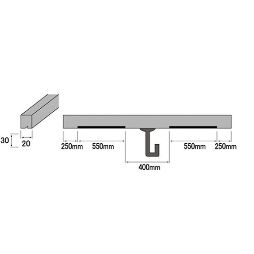 2602 床の間三幅対取付棒金具付