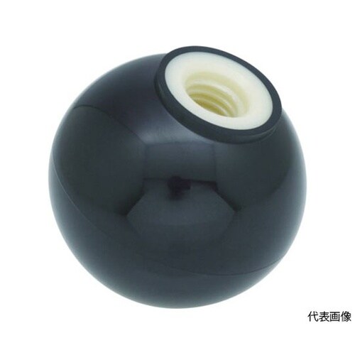 樹脂製握り玉 芯金なし 黒 25XM8m