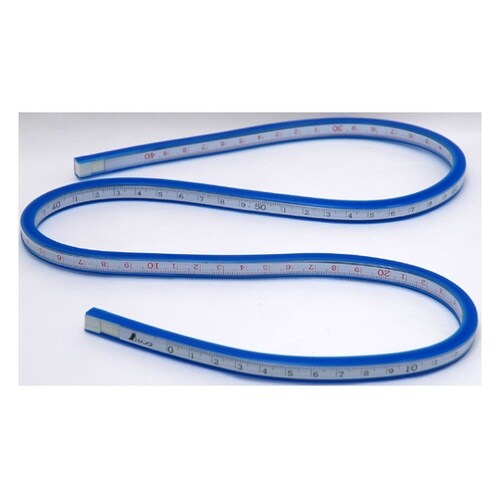 74853自在曲線定規 80cm 目盛付