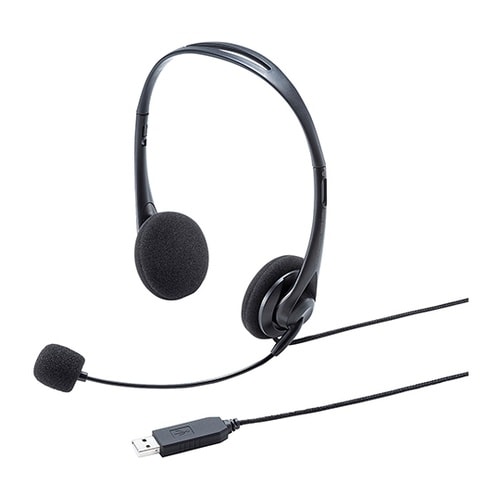 MM−HSU09BK USBヘッドセット