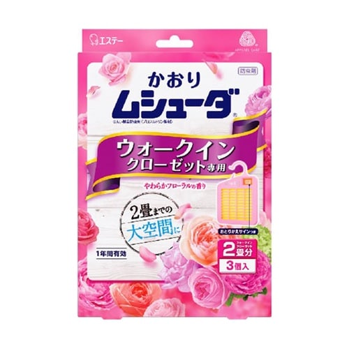 香ムシューダクローゼット専用フロラル3個