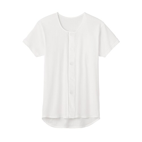 紳士半袖ワンタッチシャツ ホワイト M