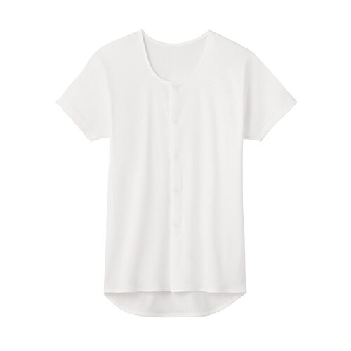 紳士半袖クリップシャツ ホワイト L H