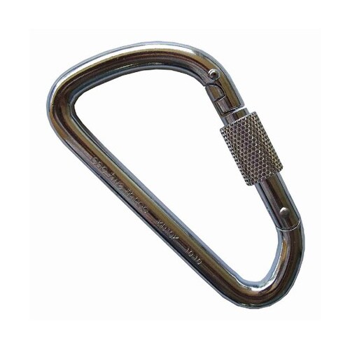 カラビナ 鉄変D型 環つき KB10K