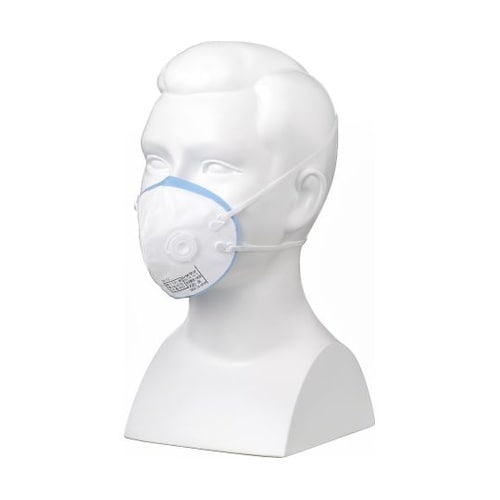 使い捨て式防じんマスク/二本紐式/排気弁