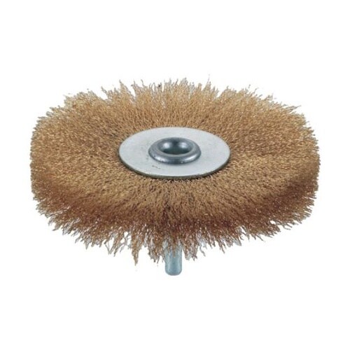 TB6254 軸付ホイールブラシ真鍮