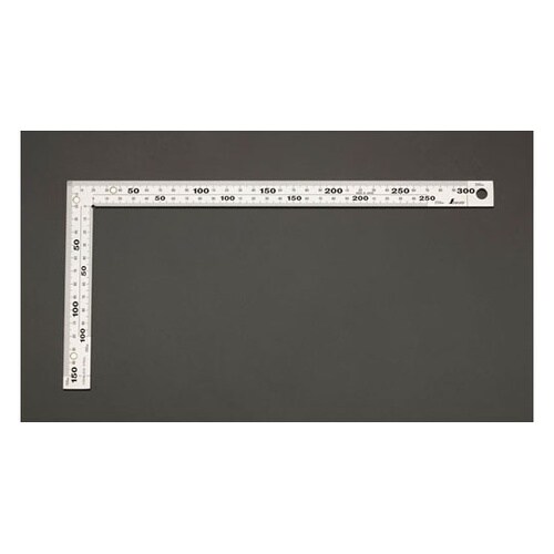 150x300mm 厚手幅広シルバー曲尺