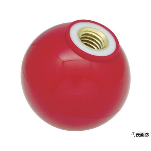 TPC206R 樹脂製握り玉 金具付赤