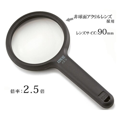 非球面 高倍率ルーペ 2.5倍 90mm