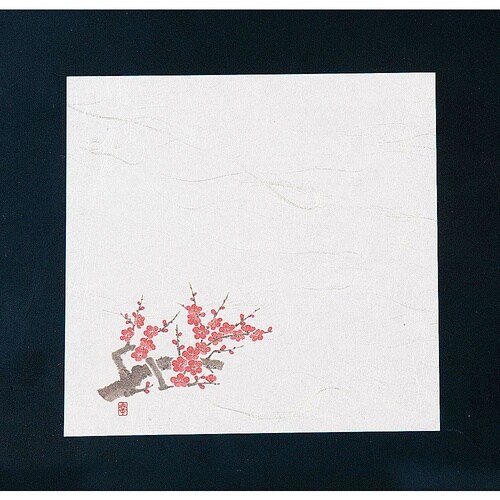 QKIH201 ニュー四季懐紙 4寸 梅