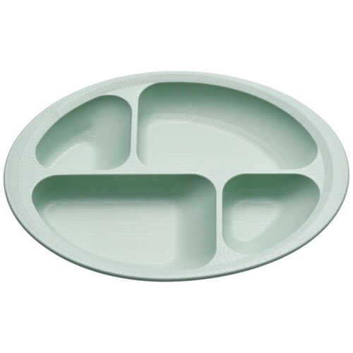 木目 すくいやすい仕切プレート グリーン