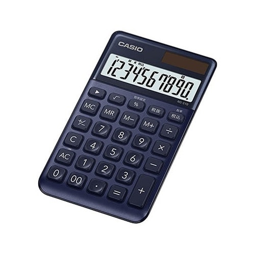 NSS10NYN大判手帳型電卓10桁紺