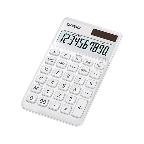 NSS10WEN大判手帳型電卓10桁白