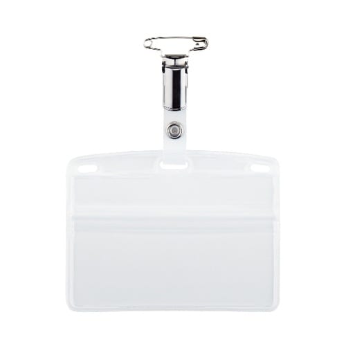 タッグ名札 金属クリップ ソフトヨコ名刺