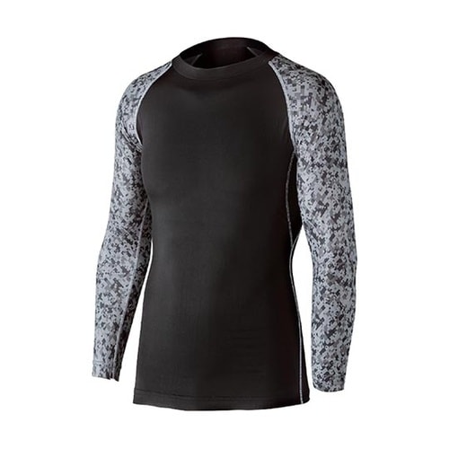 JW−623 クルーネック 黒×迷彩 S