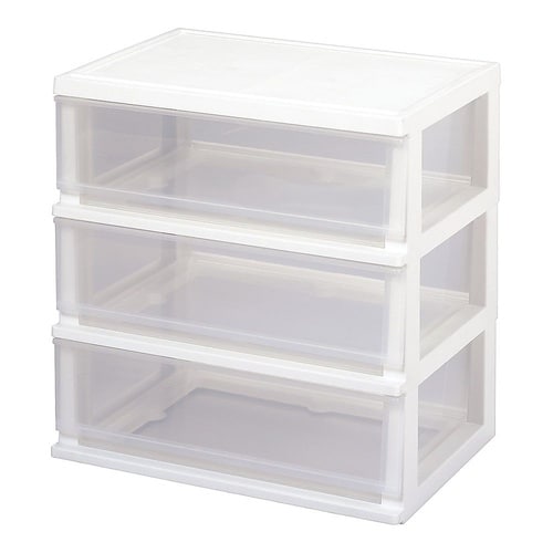 シンプルチェスト3段 ホワイト