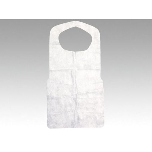 461303 不織布エプロン 白