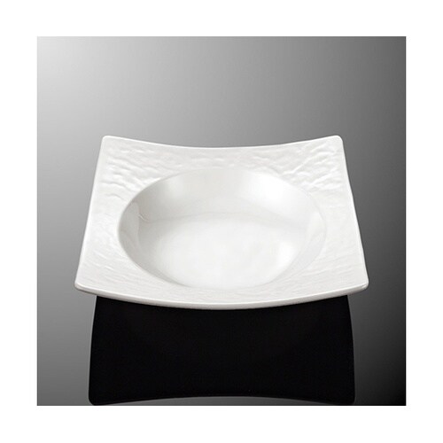 E 180−IWC 角丸深皿 白C