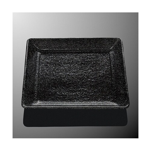 D 257−B 22cm正角皿 黒