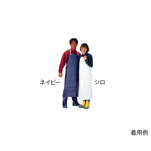 抗菌ビニロン前掛け 胸当 シロ L 40