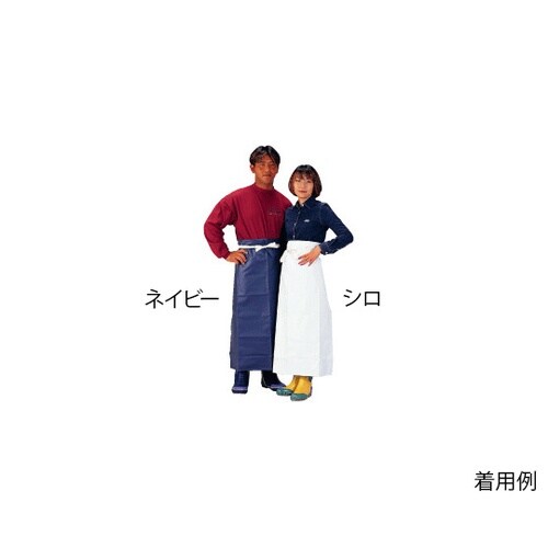 抗菌ビニロン前掛け 腰下 ネイビー M