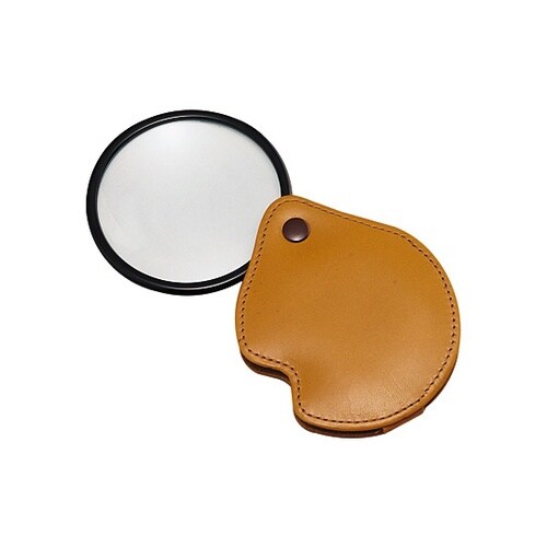 L−461 ルーペ 本革 3倍 茶