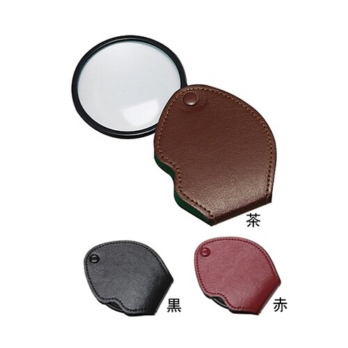 L−451 ルーペ 合皮 2倍 茶