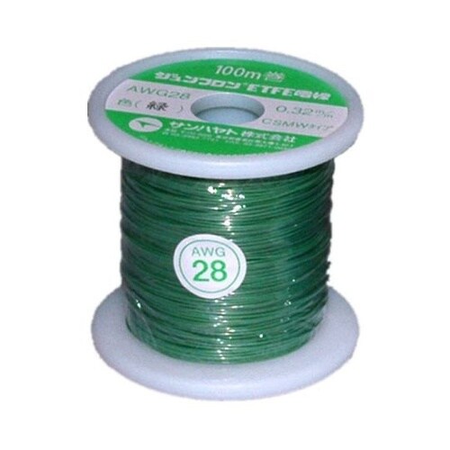 ETFE電線 緑 0.62mm 100m
