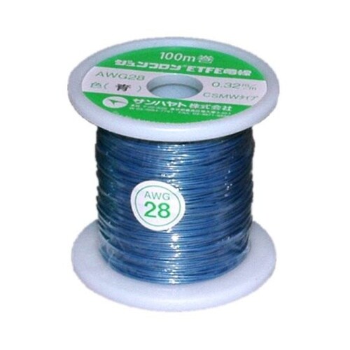 ETFE電線 青 0.62mm 100m