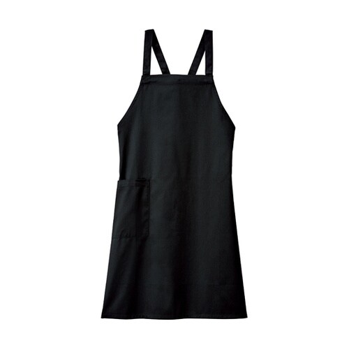 FK7182−16胸当てエプロンブラック