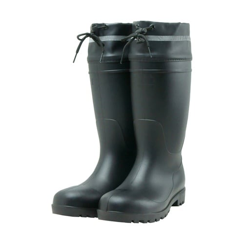 PVCフード付安全長靴 先芯入 ブラック