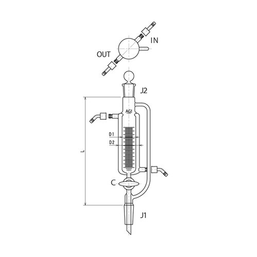 3744−30J−3L−W 滴下ロート