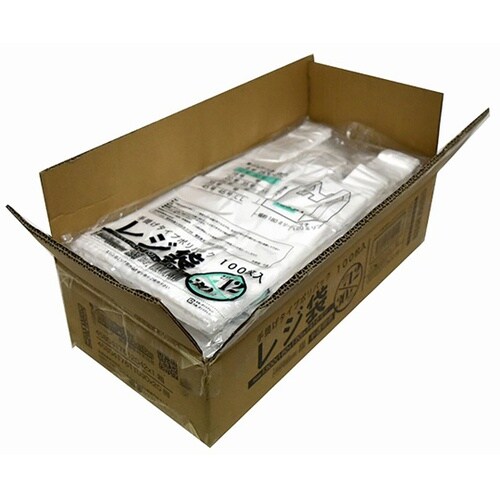 ケース売:レジ袋半透明 東12西30号