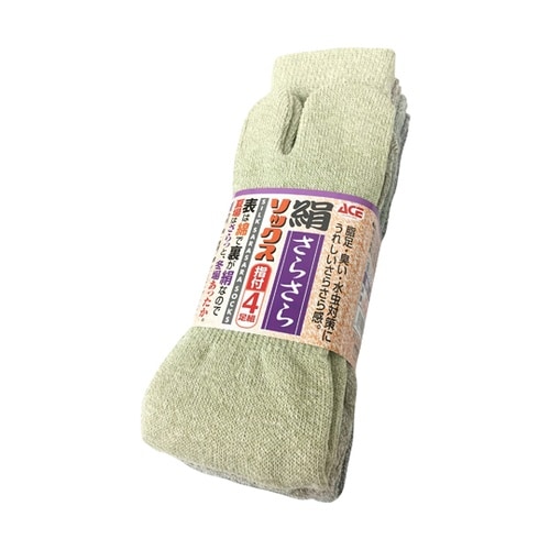 AG242 絹さらさら 指付ソックス