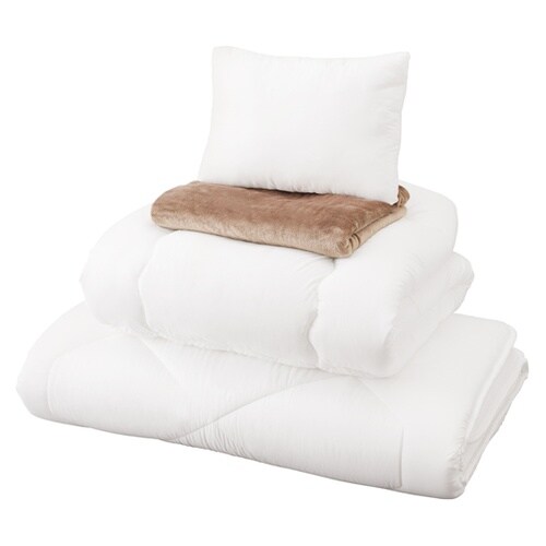 抗菌防臭カバー付き布団 8点セット ブラ