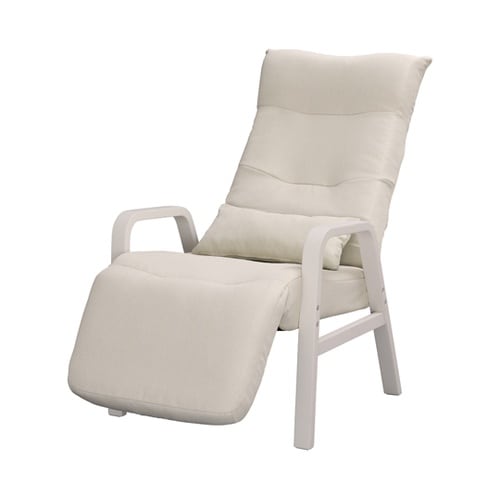 リクライニングウッドアームチェア ホワイ