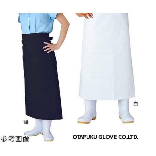 ワンタッチ前掛け 腰下 紺 #6115