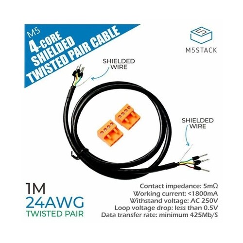 24AWG 4芯シールドツイストペアケー