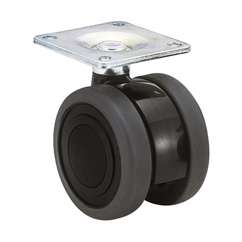 双輪キャスター φ75 自在 プレート式