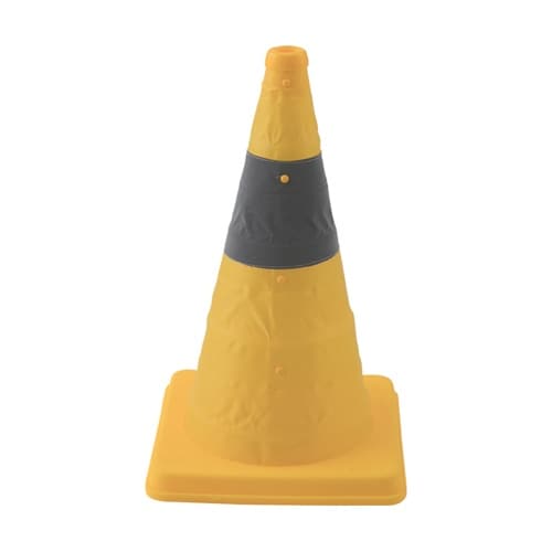 伸縮三角コーン 41cm イエロー S
