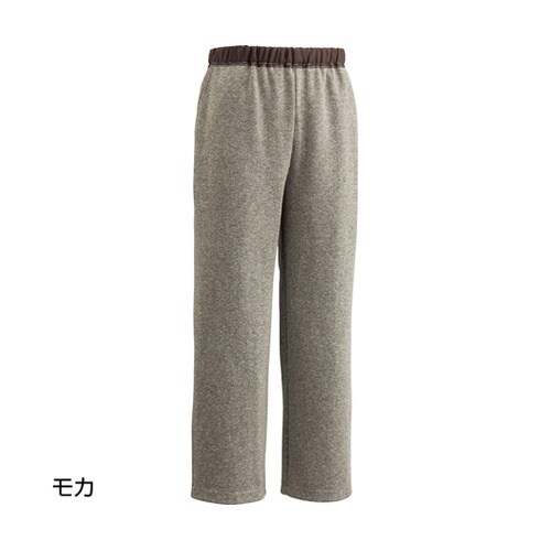紳士おしりスルッとニットパンツ モカ L