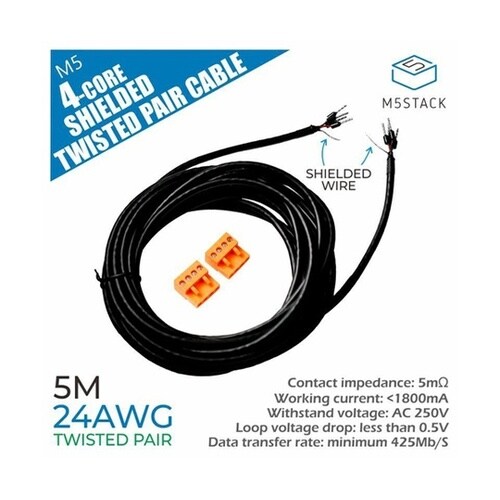 24AWG 4芯シールドツイストペアケー